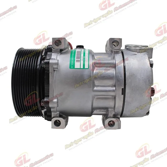 Compressor SANDEN Original AA7H15AA 8275/ 8295 Caminhão Scania 2013> Série 5 PGR - 24 Volts Polia 10pk 120mm Magnético 2 Fios OEM: 1888032