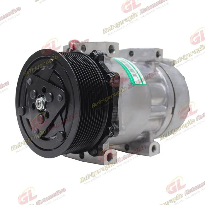 Compressor SANDEN Original AA7H15AA 8275/ 8295 Caminhão Scania 2013> Série 5 PGR - 24 Volts Polia 10pk 120mm Magnético 2 Fios OEM: 1888032 — foto 2