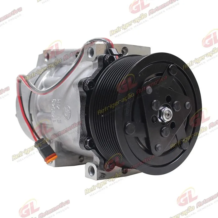 Compressor SANDEN Original AA7H15AA 8275/ 8295 Caminhão Scania 2013> Série 5 PGR - 24 Volts Polia 10pk 120mm Magnético 2 Fios OEM: 1888032 — foto 4