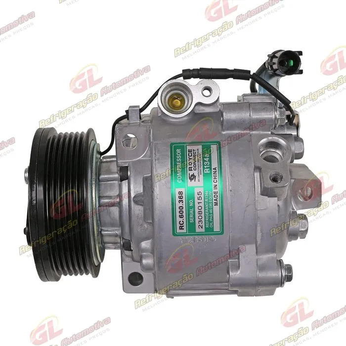 Compressor Modelo Sanden Mitsubishi ASX/ Outlander 2008>/ Lancer 2012>/ Eclipse Cross - 12 Volts Polia 6pk 99mm OEM: 7813A801