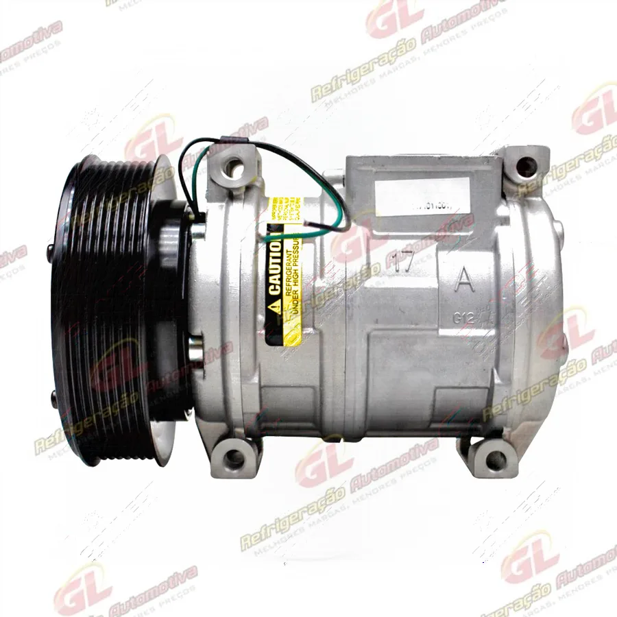 Compressor 10PA17 Máquina Corte de Arvore John Deere 750J - 24 Volts Polia 8pk 140mm OEM: AT168543/ AT226273