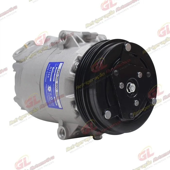 Compressor Modelo CVC Volkswagen Fox 2008>/ Voyage 2008> / Gol G5/G6 Motor 1.0/1.6 Até 2015 - 12 Volts Polia 3pk 110mm OEM: 5U0820803A/ 5U0820803K — foto 4