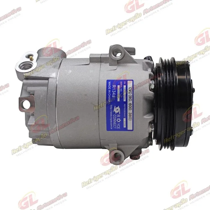 Compressor Modelo CVC Volkswagen Fox 2008>/ Voyage 2008> / Gol G5/G6 Motor 1.0/1.6 Até 2015 - 12 Volts Polia 3pk 110mm OEM: 5U0820803A/ 5U0820803K — foto 5