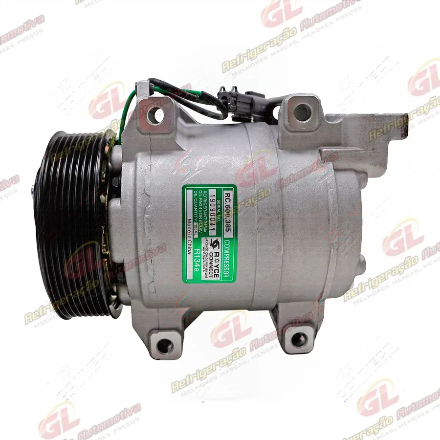 Compressor DKS15C Máquina Escavadeira John Deere Modelo 130/ 210 - 24 Volts Polia 8pk 123mm OEM: FYA00003547