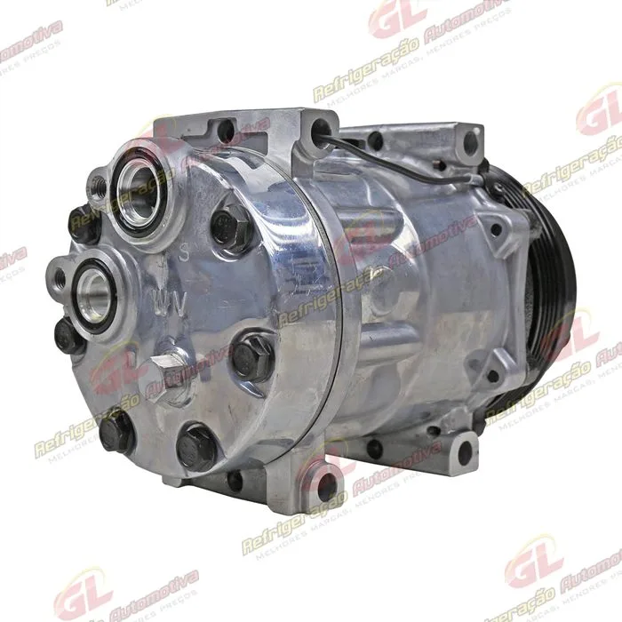 Compressor 7H15 Máquina Trator Case/ New Holland Modelo Farmall/ Puma 125 - 12 Volts Polia 4pk 119mm OEM: 87802912/ 87709785 — foto 6