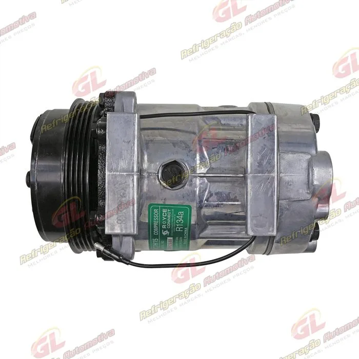 Compressor 7H15 Máquina Trator Case/ New Holland Modelo Farmall/ Puma 125 - 12 Volts Polia 4pk 119mm OEM: 87802912/ 87709785 — foto 8