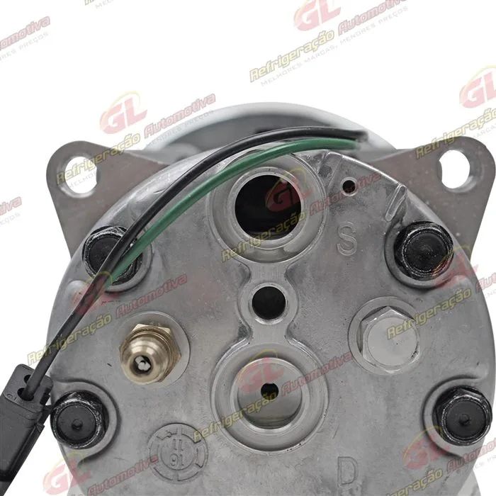 Compressor SANDEN AA7H15AA Máquina Case/ Caterpillar D6R/ 938G Saida p/Pressostato Número Sanden U4604 - 24 Volts Polia Canal 1A 153mm OEM: 106-5122 — foto 8