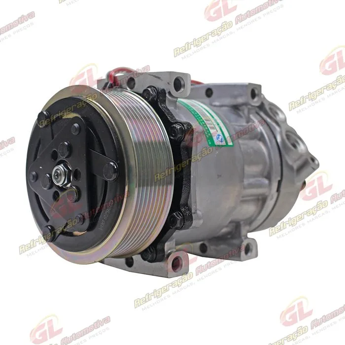 Compressor SANDEN Original 7H15 7980 Caminhão Scania >2007 - 24 Volts Polia 8pk 123mm OEM: 1412263/ 1888034 — foto 2