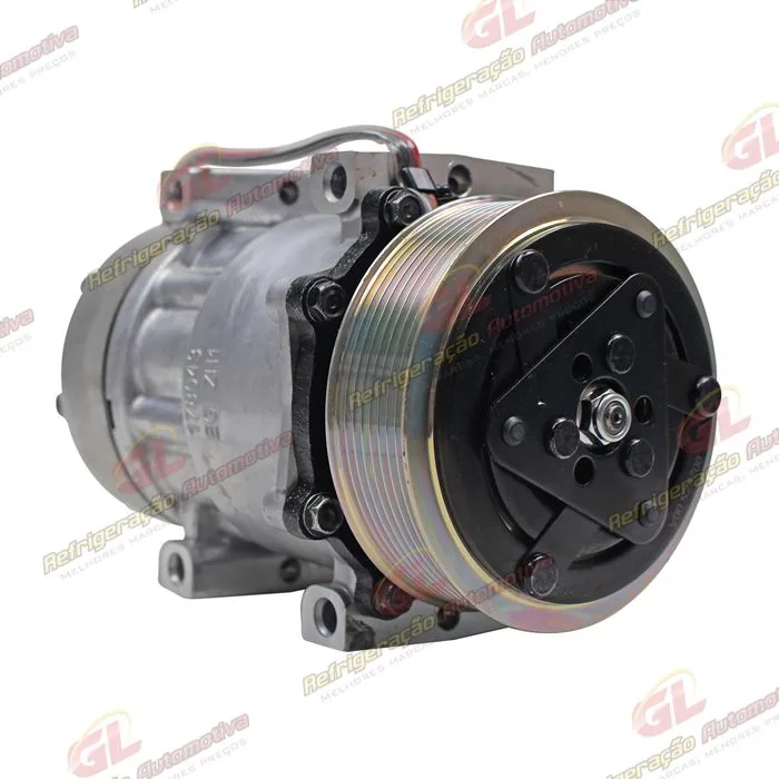 Compressor SANDEN Original 7H15 7980 Caminhão Scania >2007 - 24 Volts Polia 8pk 123mm OEM: 1412263/ 1888034 — foto 4