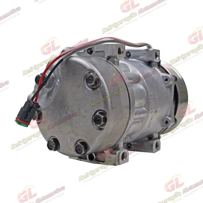 Compressor SANDEN Original 7H15 7980 Caminhão Scania >2007 - 24 Volts Polia 8pk 123mm OEM: 1412263/ 1888034 — foto 6