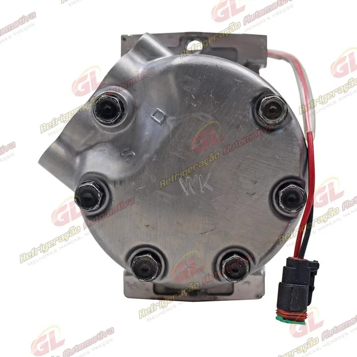 Compressor SANDEN Original 7H15 7980 Caminhão Scania >2007 - 24 Volts Polia 8pk 123mm OEM: 1412263/ 1888034 — foto 7