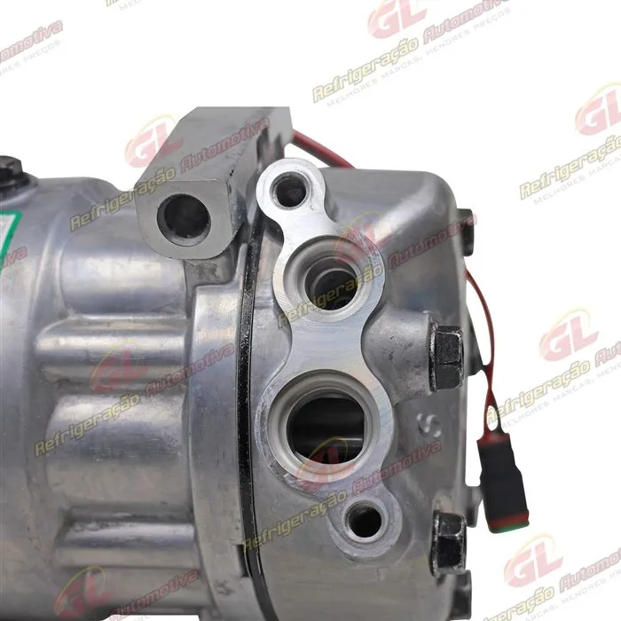 Compressor SANDEN Original 7H15 7980 Caminhão Scania >2007 - 24 Volts Polia 8pk 123mm OEM: 1412263/ 1888034 — foto 8