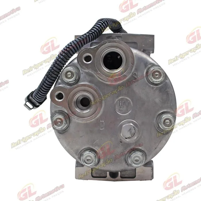 Compressor 7H15 SANDEN Original 8044/ 8242/ 8112/ 6028/ 8176 Caminhão NH 1999 Até 2006/ FH/ FM 1998 ATé 2007 Caminhão VM Todos / Máquina Volvo - 24 Volts Polia 8pk 132mm OEM: 11412631 — foto 7