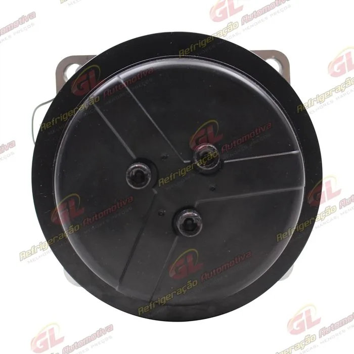 Compressor SANDEN 7H15 8 Orelhas Máquina Pulverizador Valtra BS3020H / Trator Massey Ferguson 6360 - Sucção e Descarga Traseira Engate - 12 Volts Polia 2A 140mm R134a — foto 3
