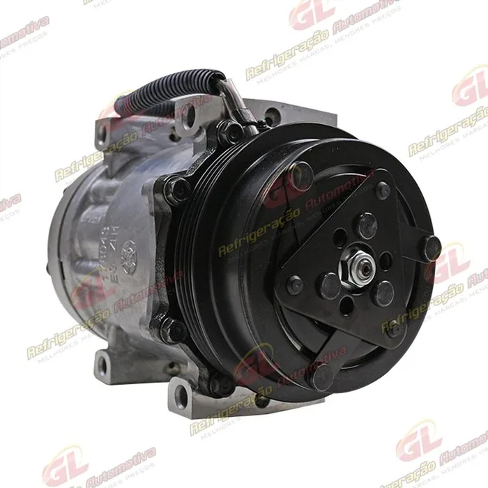 Compressor SANDEN U8173 AA7H15AA Máquina Case 8800 Saída Descarga e Sucção Traseira O'ring - 12 Volts Polia 4pk 115mm OEM: 84448669 — foto 4
