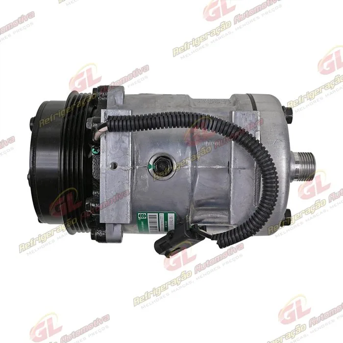 Compressor SANDEN U8173 AA7H15AA Máquina Case 8800 Saída Descarga e Sucção Traseira O'ring - 12 Volts Polia 4pk 115mm OEM: 84448669 — foto 8