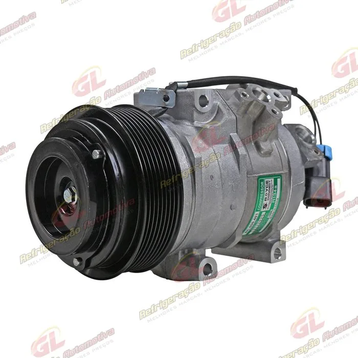Compressor Modelo Denso 10SRE18C Máquina Trator John Deere 5078E - 12 Volts Polia 8pk 126mm - OEM: RE284680/ AL232176 — foto 2