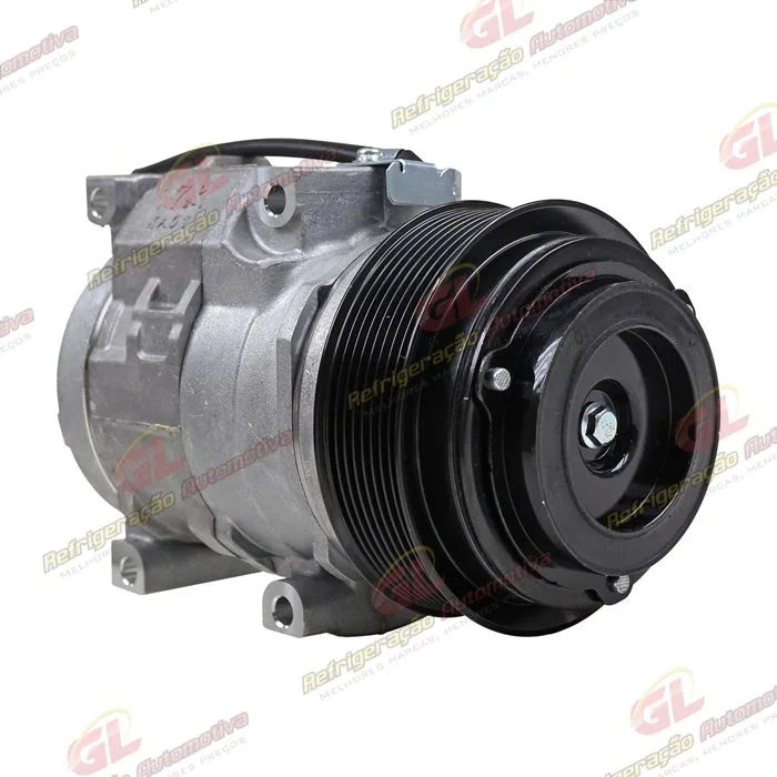 Compressor Modelo Denso 10SRE18C Máquina Trator John Deere 5078E - 12 Volts Polia 8pk 126mm - OEM: RE284680/ AL232176 — foto 4
