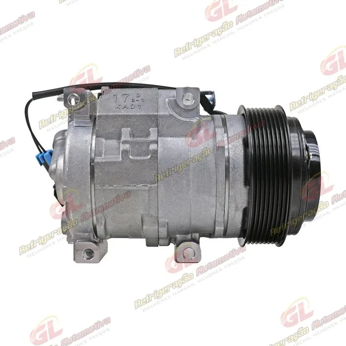 Compressor Modelo Denso 10SRE18C Máquina Trator John Deere 5078E - 12 Volts Polia 8pk 126mm - OEM: RE284680/ AL232176 — foto 5