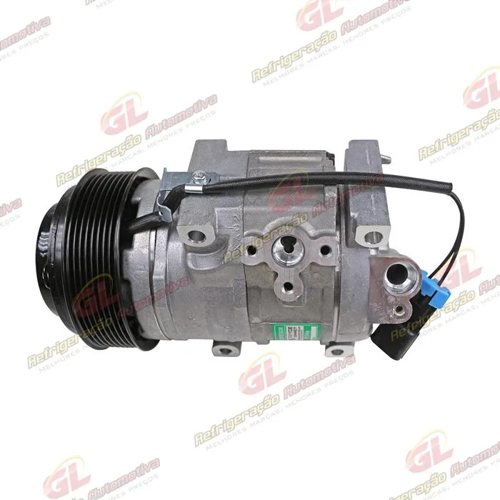 Compressor Modelo Denso 10SRE18C Máquina Trator John Deere 5078E - 12 Volts Polia 8pk 126mm - OEM: RE284680/ AL232176 — foto 9