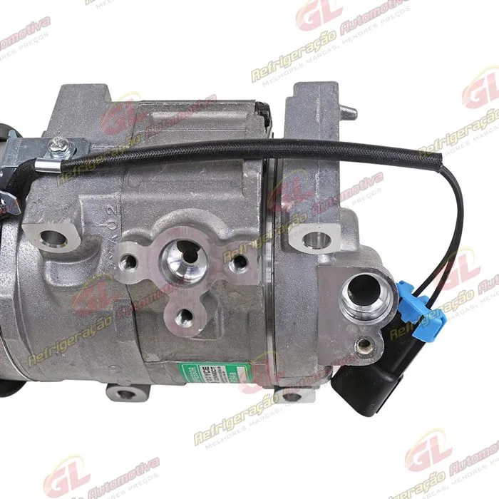 Compressor Modelo Denso 10SRE18C Máquina Trator John Deere 5078E - 12 Volts Polia 8pk 126mm - OEM: RE284680/ AL232176 — foto 10