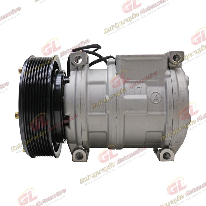 Compressor Modelo AA 10PA17AA Máquina John Deere 3510/ CH570/ CH670 2017> - 12 Volts Polia 8pk 140mm R134a - OEM: AH169875/ AN221429/ RE46609/ TY24304
