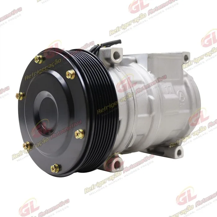 Compressor Modelo AA 10PA17AA Máquina John Deere 3510/ CH570/ CH670 2017> - 12 Volts Polia 8pk 140mm R134a - OEM: AH169875/ AN221429/ RE46609/ TY24304 — foto 2