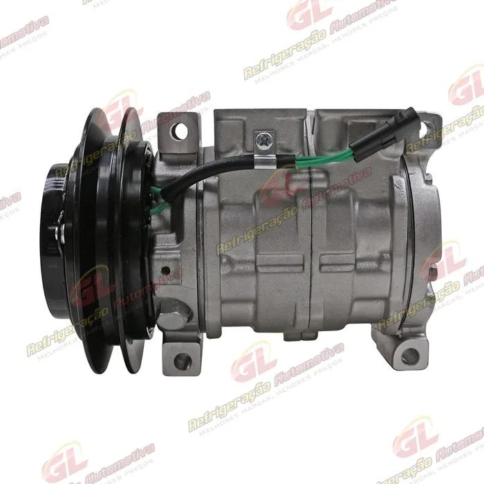 Compressor 10S13C Máquina Escavadeira John Deere 290GLC/ 345GLC - 24 Volts Polia Canal 1B 139mm OEM: 4721999/ FXB00001040