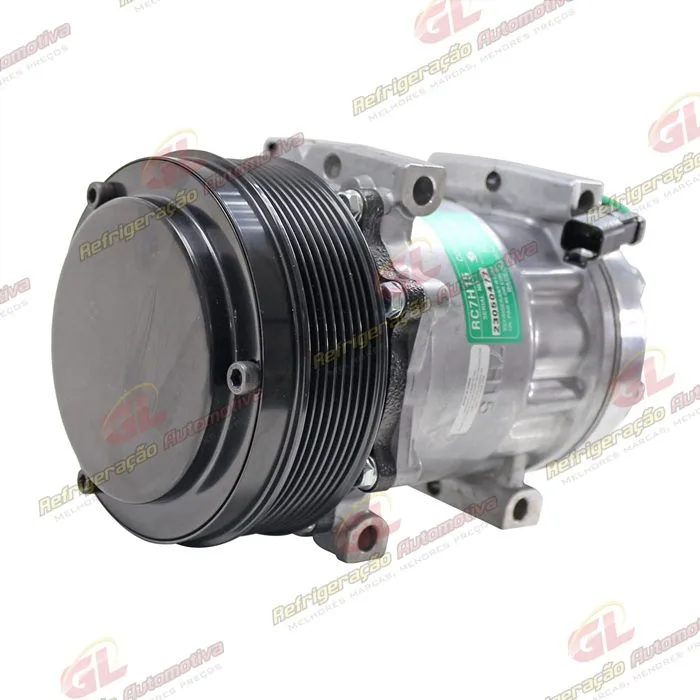 Compressor Modelo AA7H15AA 4095/4132 Pá Carregadeira/ Motoniveladora Caterpillar 777G/ 938K/ 854K Caminhão Fora de Estrada/ Escavadeira - 24 Volts Polia 8pk 133mm OEM: 320-1291 / 338-9100/ 532-7321 — foto 2