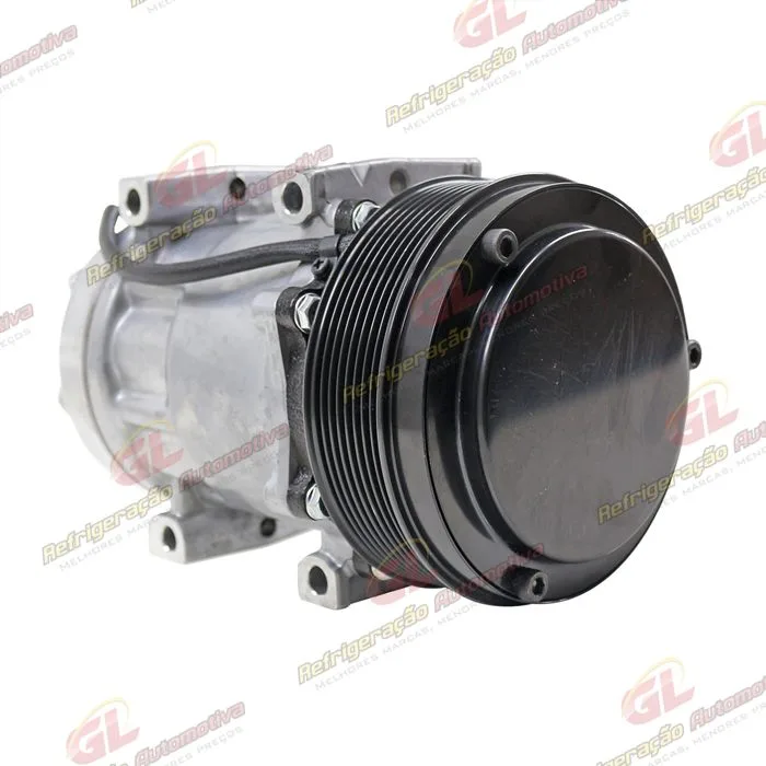 Compressor Modelo AA7H15AA 4095/4132 Pá Carregadeira/ Motoniveladora Caterpillar 777G/ 938K/ 854K Caminhão Fora de Estrada/ Escavadeira - 24 Volts Polia 8pk 133mm OEM: 320-1291 / 338-9100/ 532-7321 — foto 3