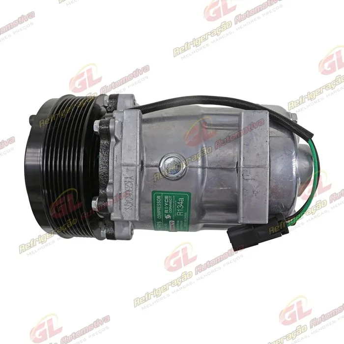 Compressor Modelo AA7H15AA 4095/4132 Pá Carregadeira/ Motoniveladora Caterpillar 777G/ 938K/ 854K Caminhão Fora de Estrada/ Escavadeira - 24 Volts Polia 8pk 133mm OEM: 320-1291 / 338-9100/ 532-7321 — foto 6