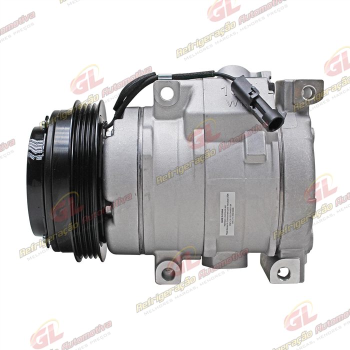 Compressor 10S15 Máquina Trator Case / New Holland/ CNH Setembro 2009> - 12 Volts Polia 4pk 120mm OEM: 87342868/ 87554361