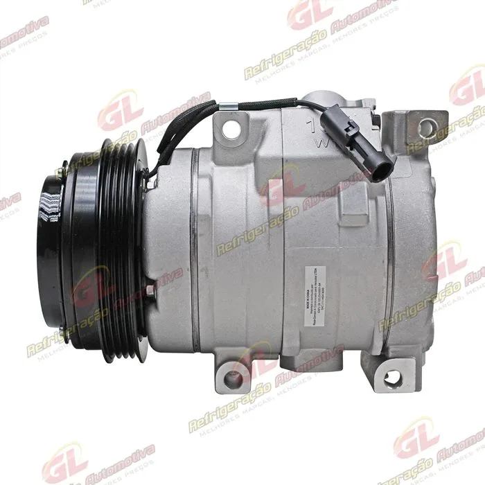 Compressor 10S15 Máquina Trator Case / New Holland/ CNH Setembro 2009> - 12 Volts Polia 4pk 120mm OEM: 87342868/ 87554361