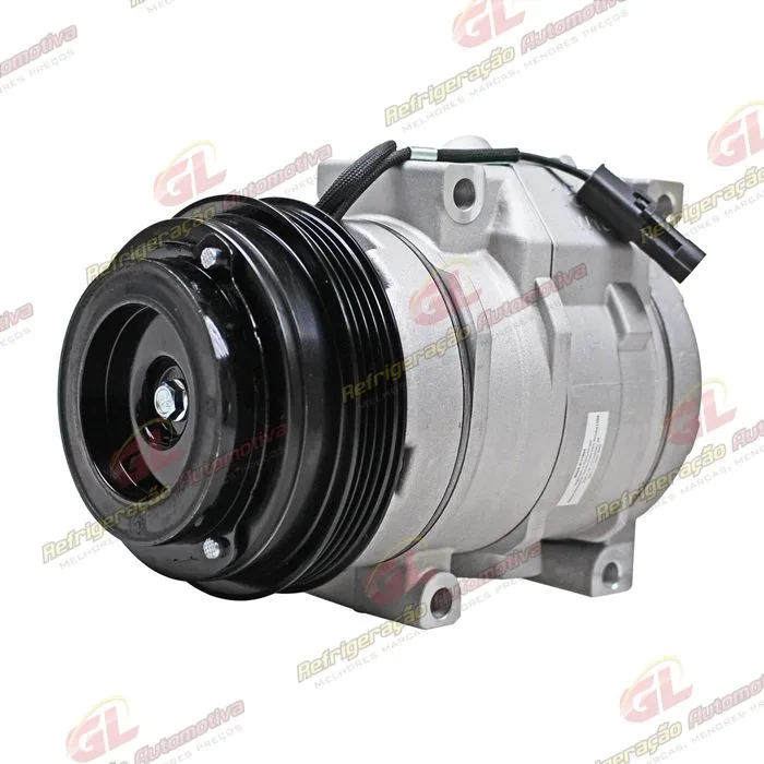 Compressor 10S15 Máquina Trator Case / New Holland/ CNH Setembro 2009> - 12 Volts Polia 4pk 120mm OEM: 87342868/ 87554361 — foto 2