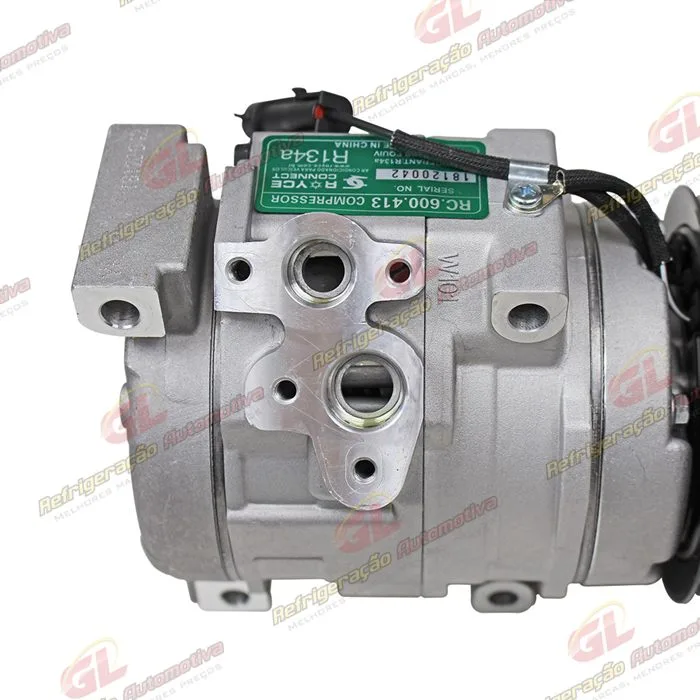 Compressor 10S15 Máquina Trator Case / New Holland/ CNH Setembro 2009> - 12 Volts Polia 4pk 120mm OEM: 87342868/ 87554361 — foto 9