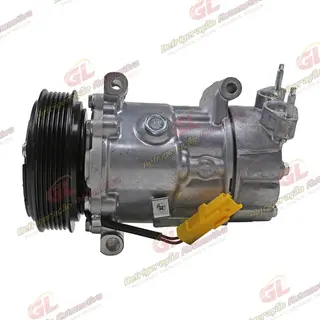 Compressor Modelo Sanden Peugeot 206 / 207/ Citroën C3 Motor 1.4 2007 Até 2012 Câmbio Manual - 12 Volts Polia 6pk 119mm
