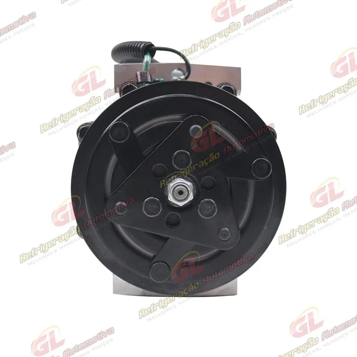 Compressor Sanden AA7H15AA 8144 Máquina Case 821/ W20E/ 621/ 721/ 821/ 921/Dynapac CA250/ New Holland W130/ W170/ W190/ W230/ Caminhão Tector 260E30 - 24 Volts Polia 8pk 119mm OEM: 8500795/ 4894306 — foto 3