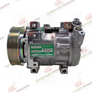 Compressor Modelo Sanden SD7V16 Renault Duster 2.0 2012> - 12 Volts Polia 7pk OEM: 8201018716