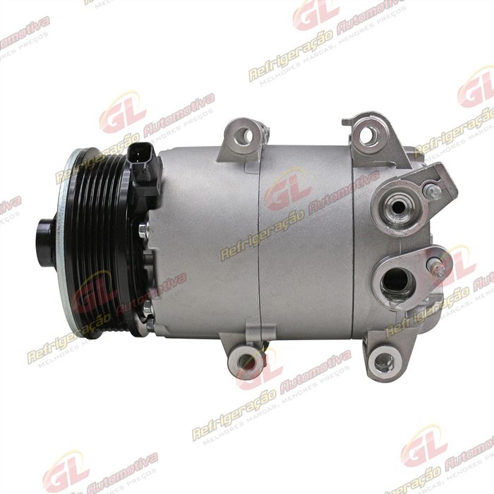 Compressor Ford Fiesta 1.5/ 1.6 2013 Até 2017 / EcoSport 1.6 Sigma 2013 Até 2017 - 12 Volts Polia 6pk 108mm OEM: AV11-19D629-BB / AV11-19D629-BC