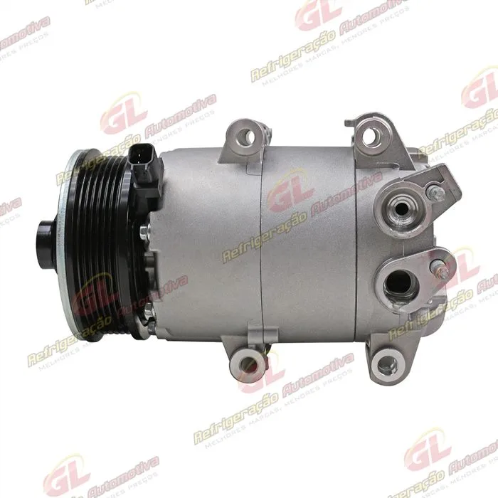 Compressor Ford Fiesta 1.5/ 1.6 2013 Até 2017 / EcoSport 1.6 Sigma 2013 Até 2017 - 12 Volts Polia 6pk 108mm OEM: AV11-19D629-BB / AV11-19D629-BC
