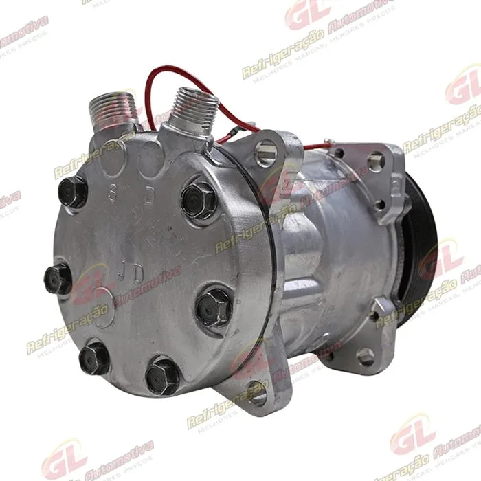 Compressor Sanden ORIGINAL 4711 7H15 Máquina New Holland 8 Orelhas - 12 Volts Polia 8pk 119mm R134a — foto 6
