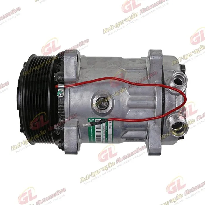 Compressor Sanden ORIGINAL 4711 7H15 Máquina New Holland 8 Orelhas - 12 Volts Polia 8pk 119mm R134a — foto 8