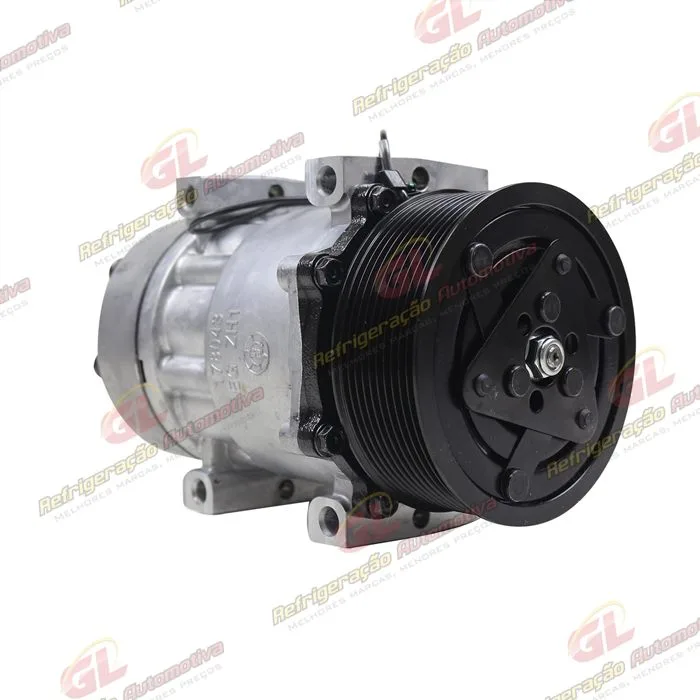 Compressor Sanden Original 7H15 Máquina New Holland P7040 / Trator Case 205 Saída Traseira - 12 Volts Polia 10pk 119mm — foto 4