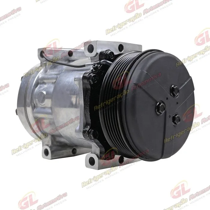 Compressor AB7H15AB SD7465 SD8244 Máquina Valtra T-CVT T195 / Trator Massey Ferguson MF565 - 12 Volts Polia 6pk 123mm OEM: MF4281803M1 — foto 4