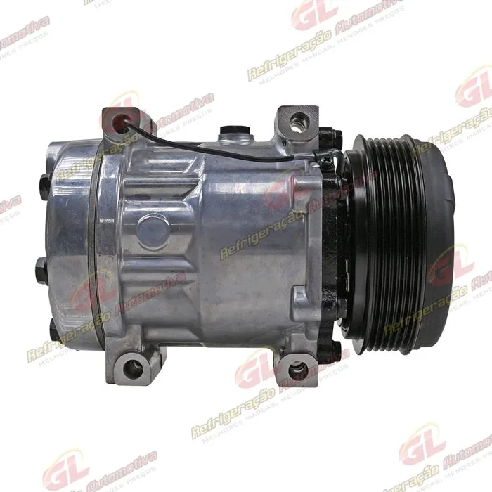 Compressor AB7H15AB SD7465 SD8244 Máquina Valtra T-CVT T195 / Trator Massey Ferguson MF565 - 12 Volts Polia 6pk 123mm OEM: MF4281803M1 — foto 5