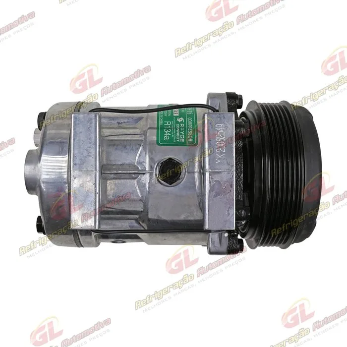 Compressor AB7H15AB SD7465 SD8244 Máquina Valtra T-CVT T195 / Trator Massey Ferguson MF565 - 12 Volts Polia 6pk 123mm OEM: MF4281803M1 — foto 8
