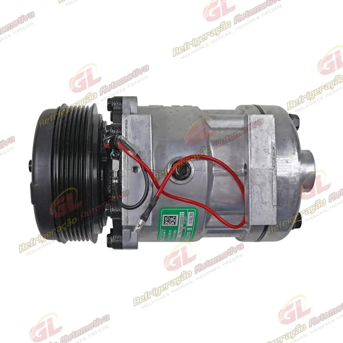 Compressor SANDEN AA7H15AA SD7465 SD8244 Máquina Valtra T-CVT T195 / Trator Massey Ferguson MF565 - 12 Volts Polia 6pk 123mm OEM: MF4281803M1 — foto 8