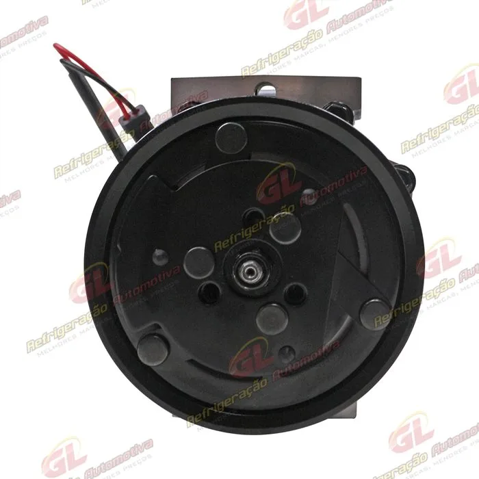 Compressor Modelo Sanden 8203 AA7H15AA Máquina Retroescavadeira JCB 535/ 540/ 214/ 2CX/ 3CX/ 4CX - 12 Volts Polia 8pk 124mm OEM: 32008562 — foto 3