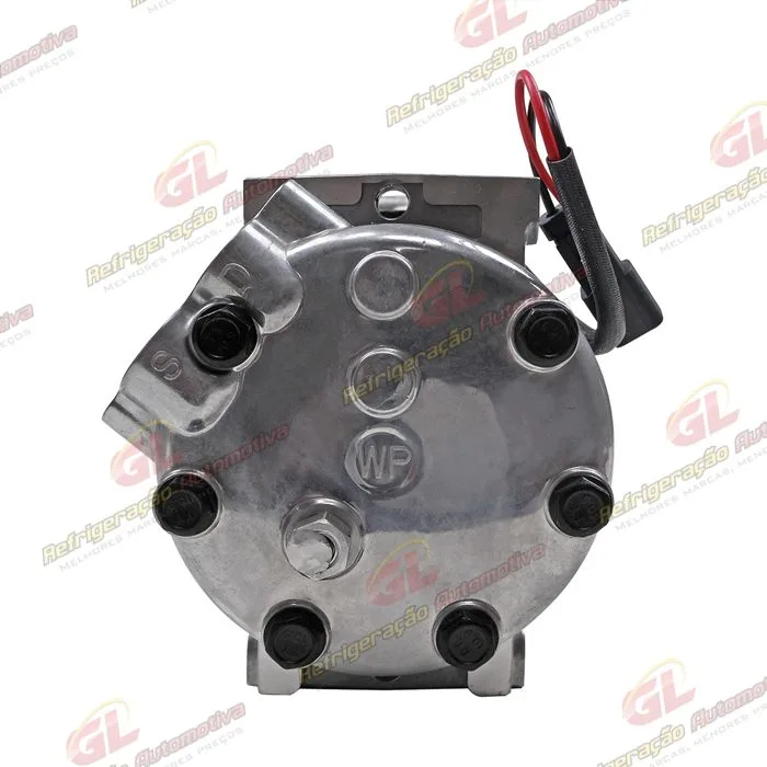 Compressor Modelo Sanden 8203 AA7H15AA Máquina Retroescavadeira JCB 535/ 540/ 214/ 2CX/ 3CX/ 4CX - 12 Volts Polia 8pk 124mm OEM: 32008562 — foto 7
