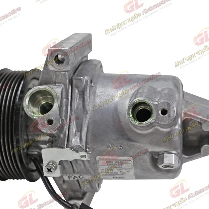 Compressor Calsonic Nissan Kicks 1.6 2016 Até 2019/ Renault Sandero/ Logan/ Duster/ Oroch/ Captur 2017 Até 2019 Motor 1.6 - 12 Volts Polia 7pk 104mm OEM: 926005RA0A/ 926006053R — foto 10